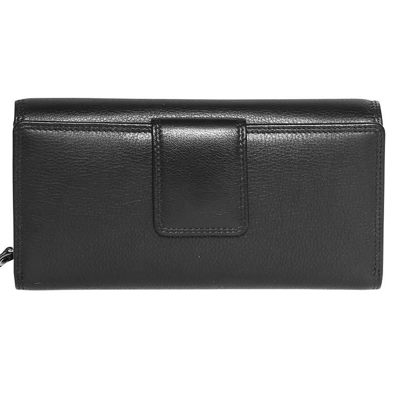 Leather 2018 Winter Black Wallet 7324BLA - Modapelle Direct