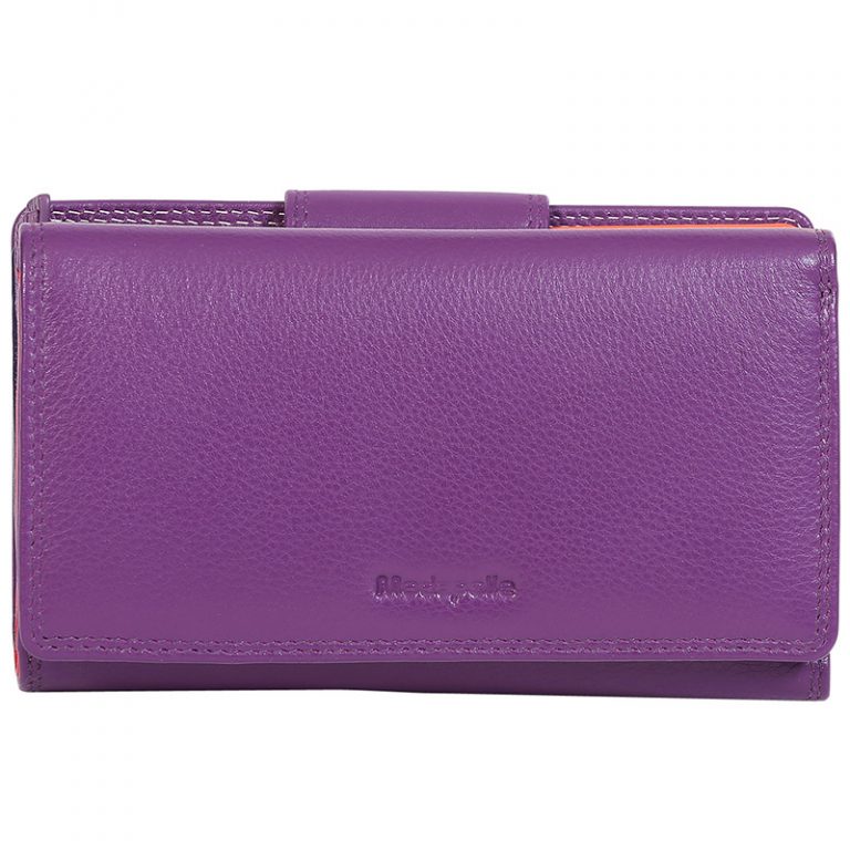 Leather 2018 Winter Purple & Multi Coloured Wallet 7332PMU - Modapelle ...