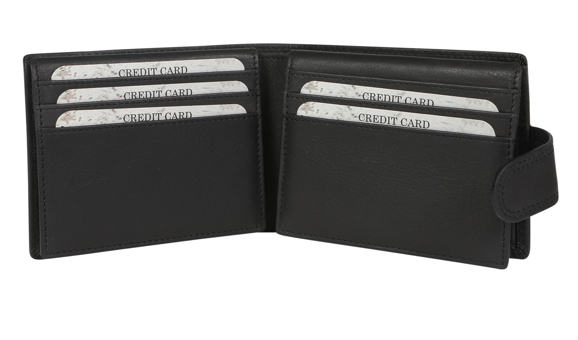 Men's Leather Wallet 5506 Black - Modapelle Direct